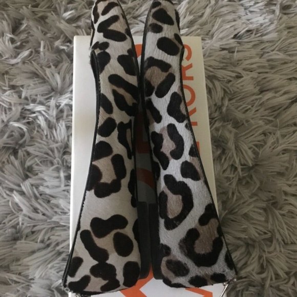 Michael KORS EMMA Haircalf Ballets Flats Shoe Grey Black  Sz 8 - Picture 4 of 6